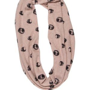 Skull Cashmere Pink Infinity Scarf